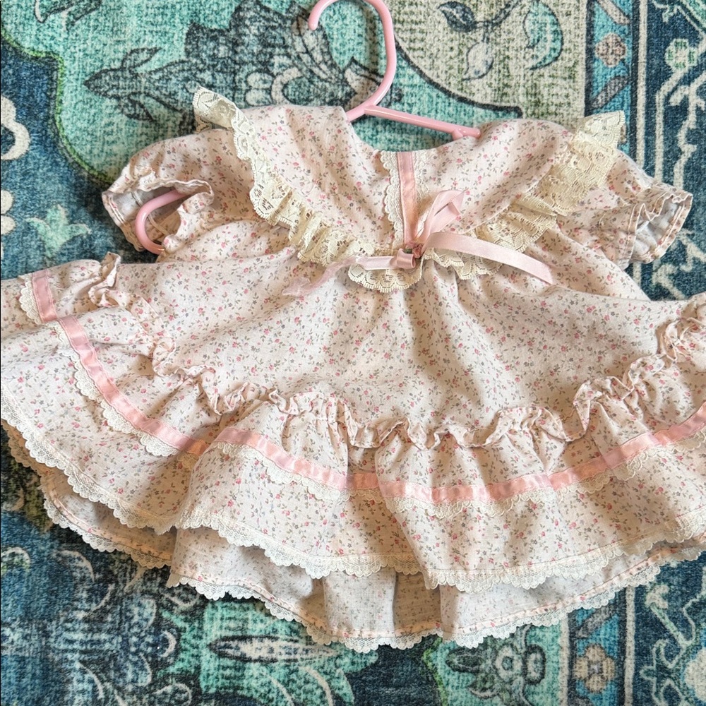 Rosanna Pink Floral Lace-Trim Dress